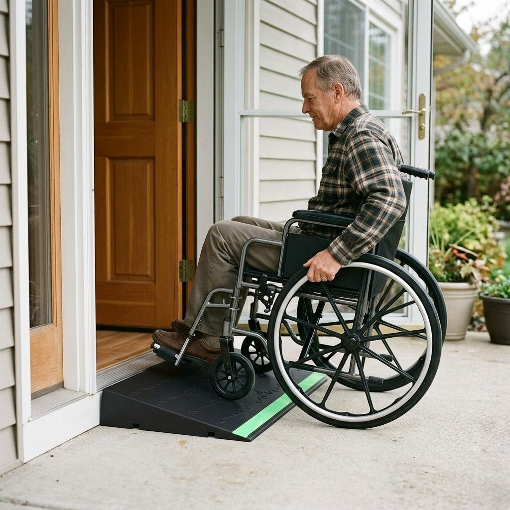 Portable Threshold Ramp, 3–6 cm Options - in everyday life
