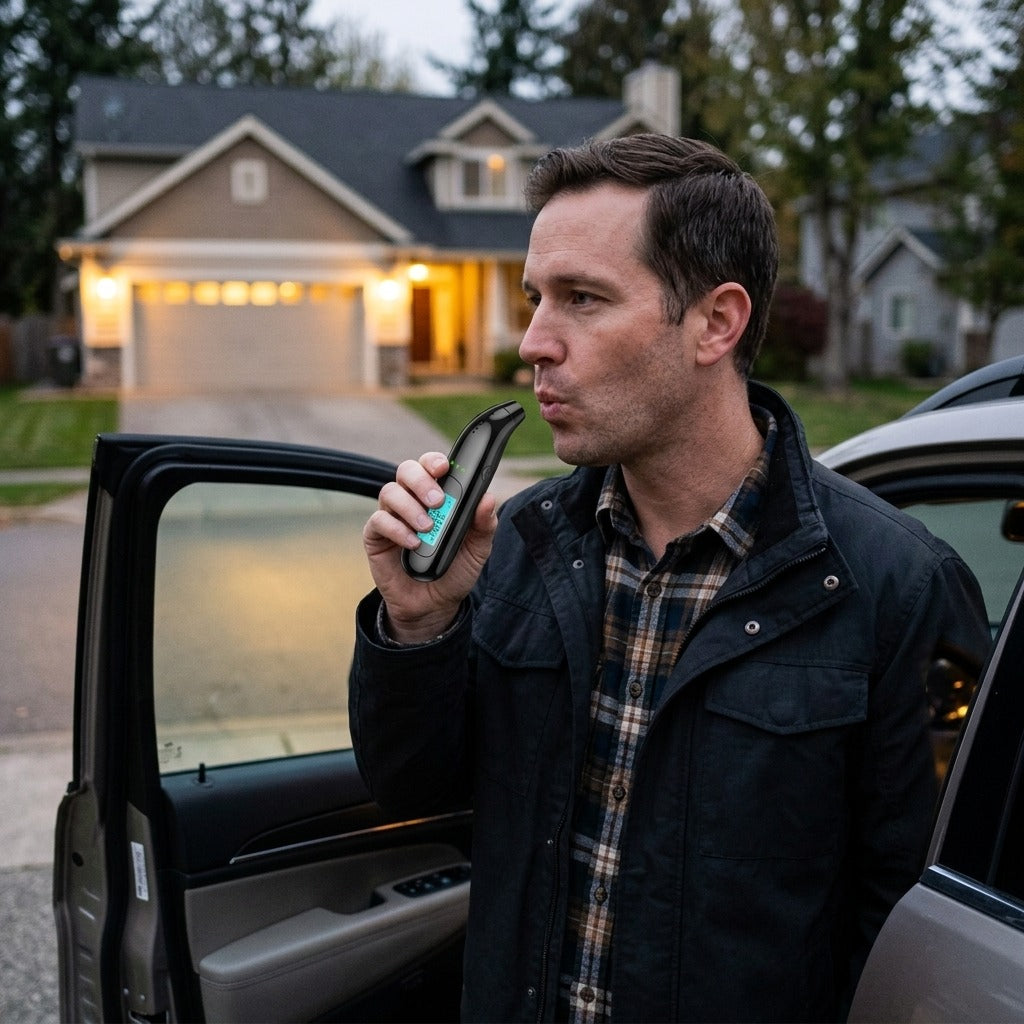 Portable USB-Rechargeable Breathalyzer - in everyday life