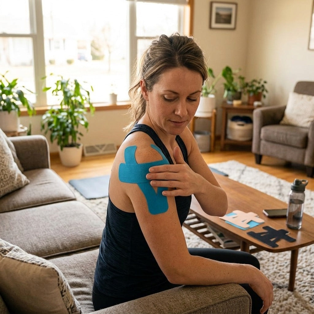 Pre-Cut Shoulder Kinesiology Tape Patches - at home