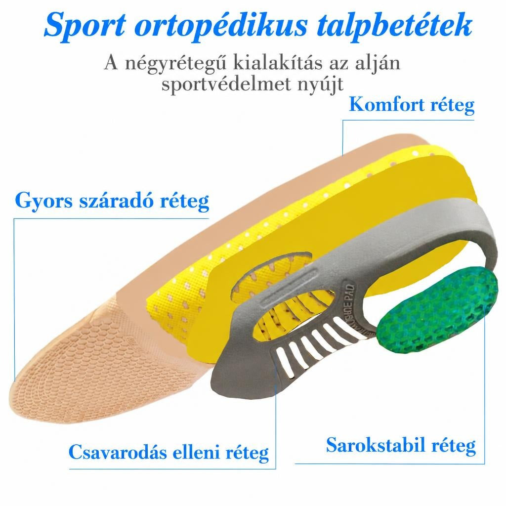 PVC ortopéd talpbetét boltozati alátámasztással