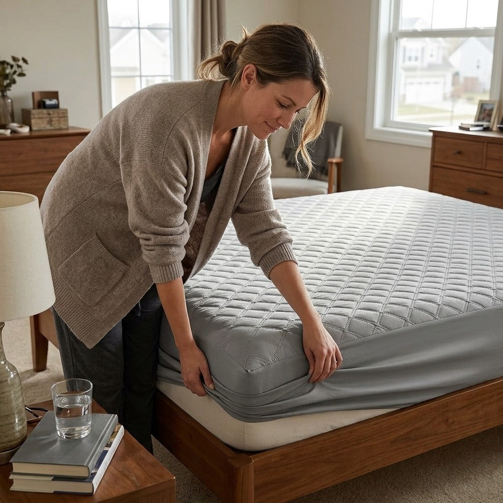 Quilted Waterproof Mattress Protector - in everyday life
