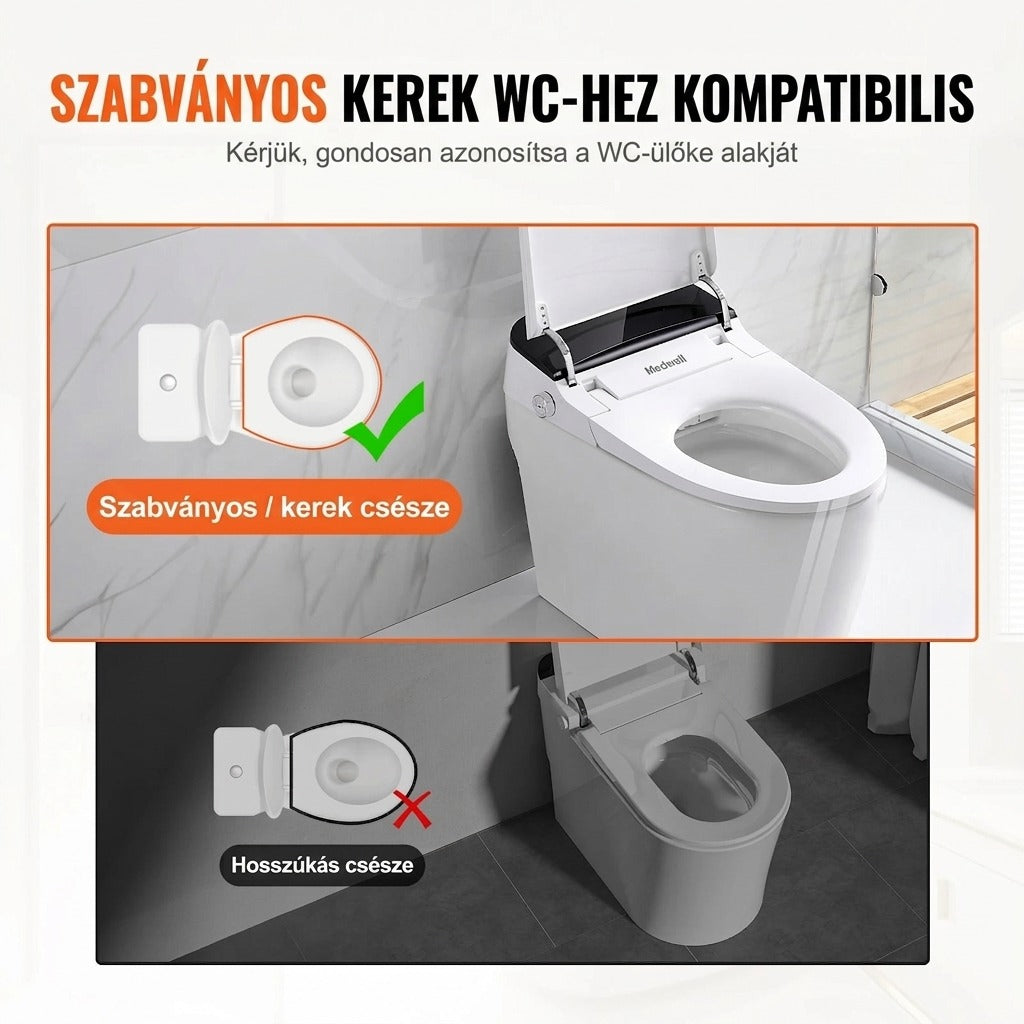 Megemelt WC-ülőke alumínium kapaszkodóval