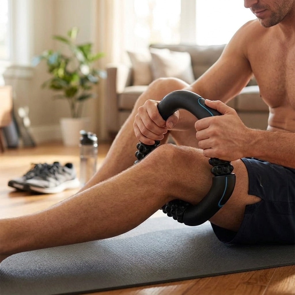 Rechargeable Electric Massage Roller - in use