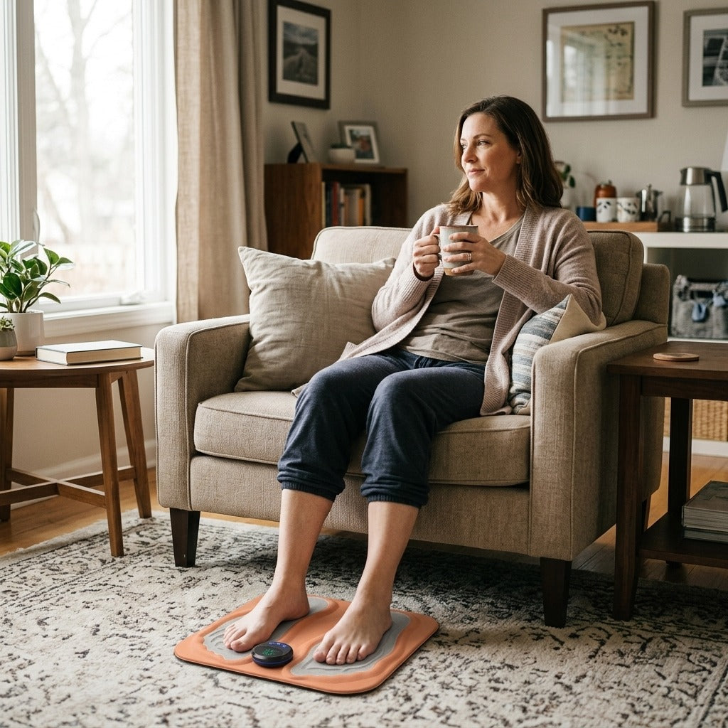 Rechargeable EMS Foot Massager - at home