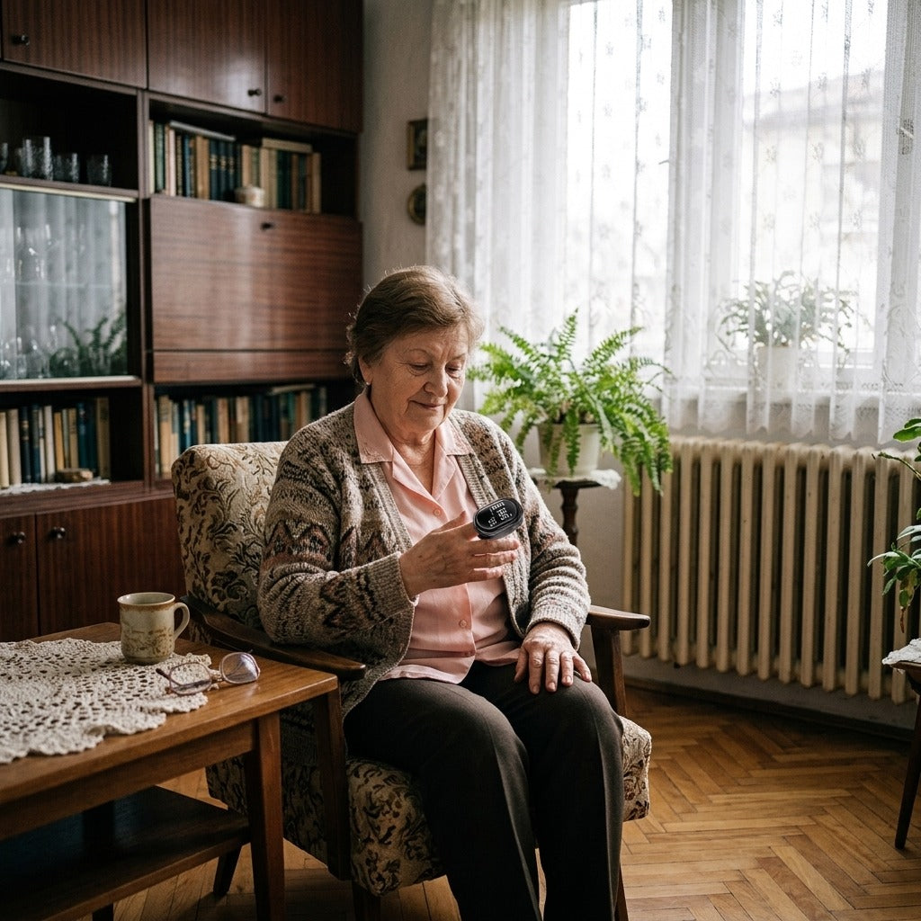 Újratölthető ujjbegyes pulzoximéter, nagy HD-kijelzővel - a mindennapokban