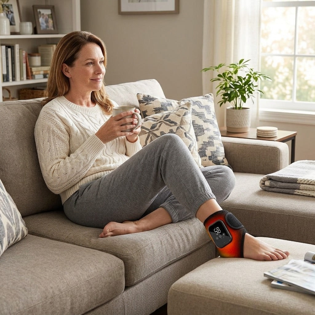 Rechargeable Heated Ankle Brace - in everyday life