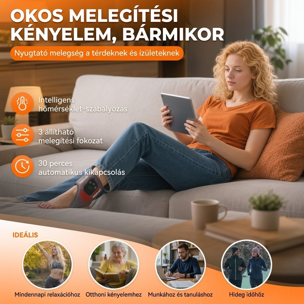 Újratölthető, melegítő bokarögzítő