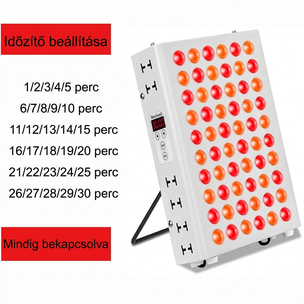 Vörös és közeli infravörös LED-terápiás panel