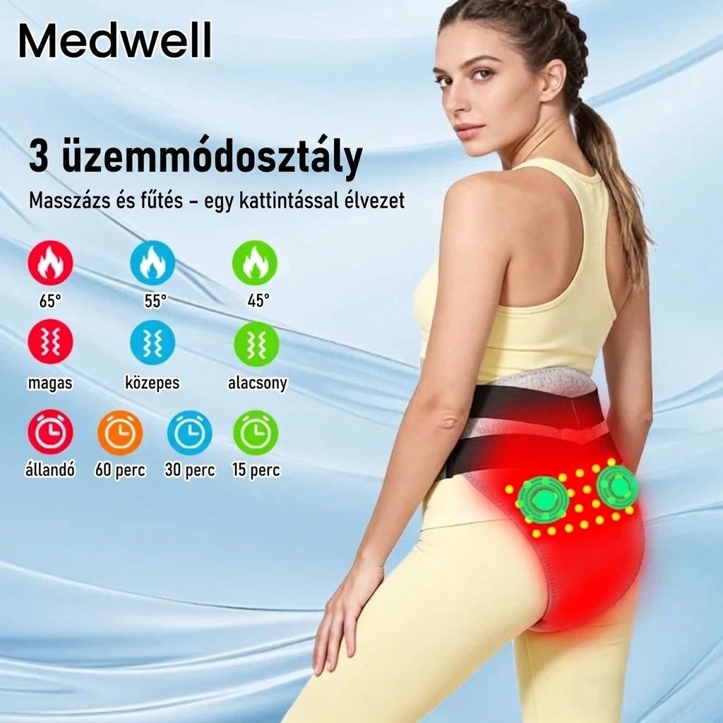 Vörös fényű hasmelegítő masszázzsal