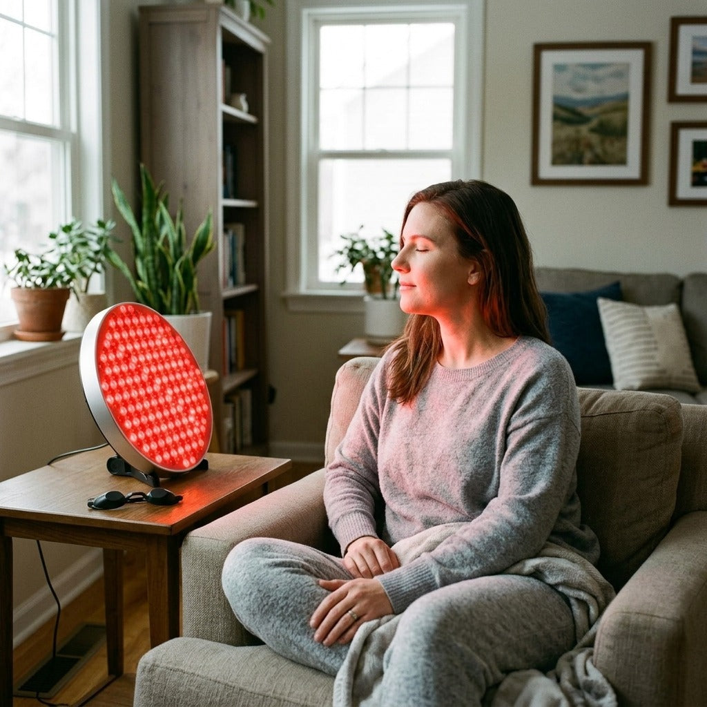 Red Light Therapy Lamp with Stand, 660nm & 850nm - in everyday life