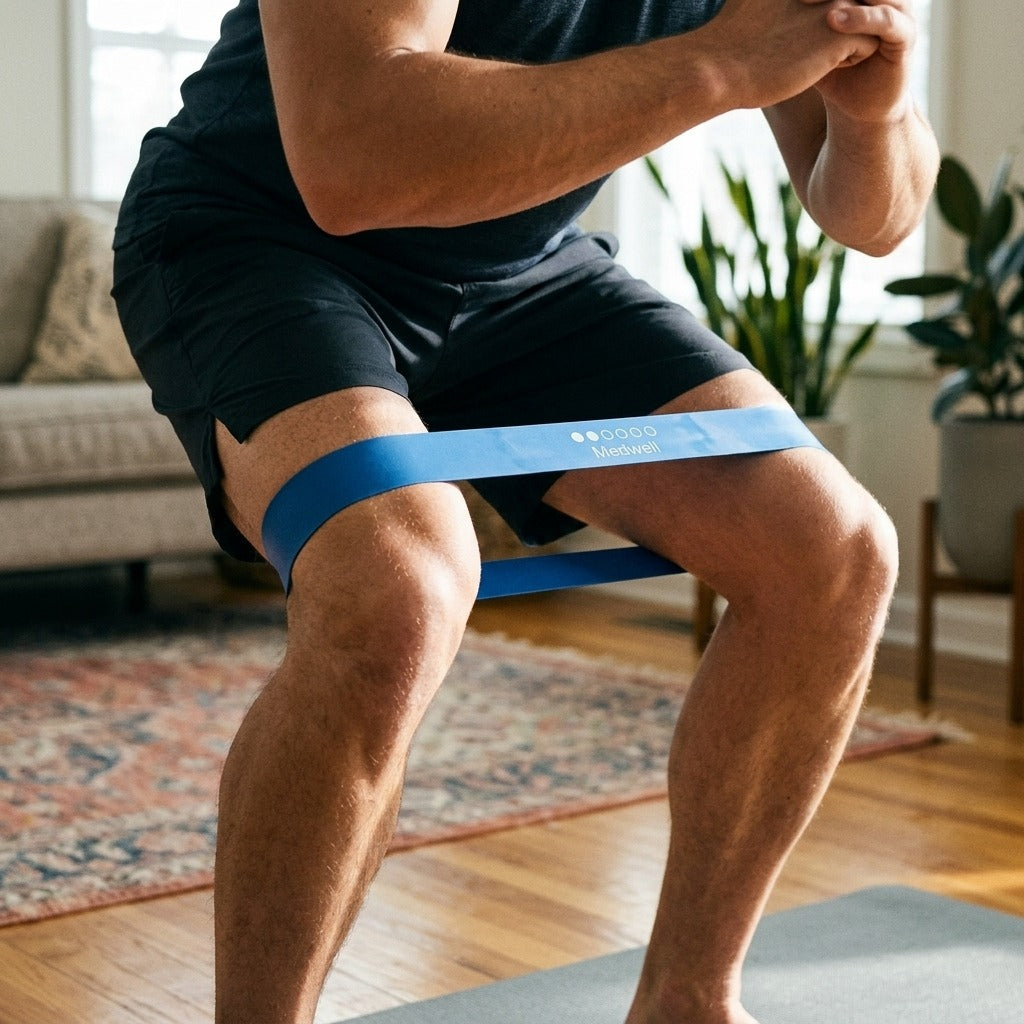 Resistance Bands Set for Home Fitness - in use