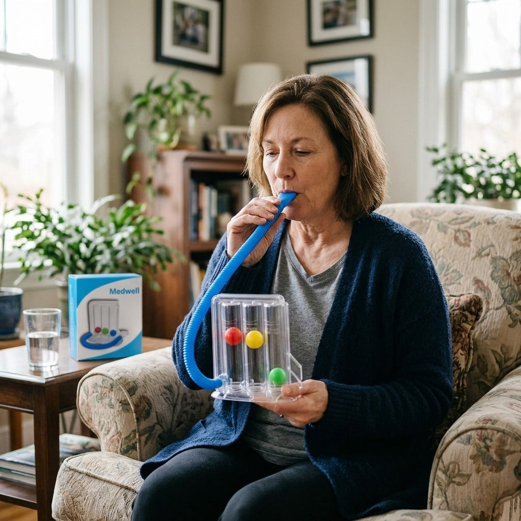 Respiratory Breathing Exerciser - in everyday life