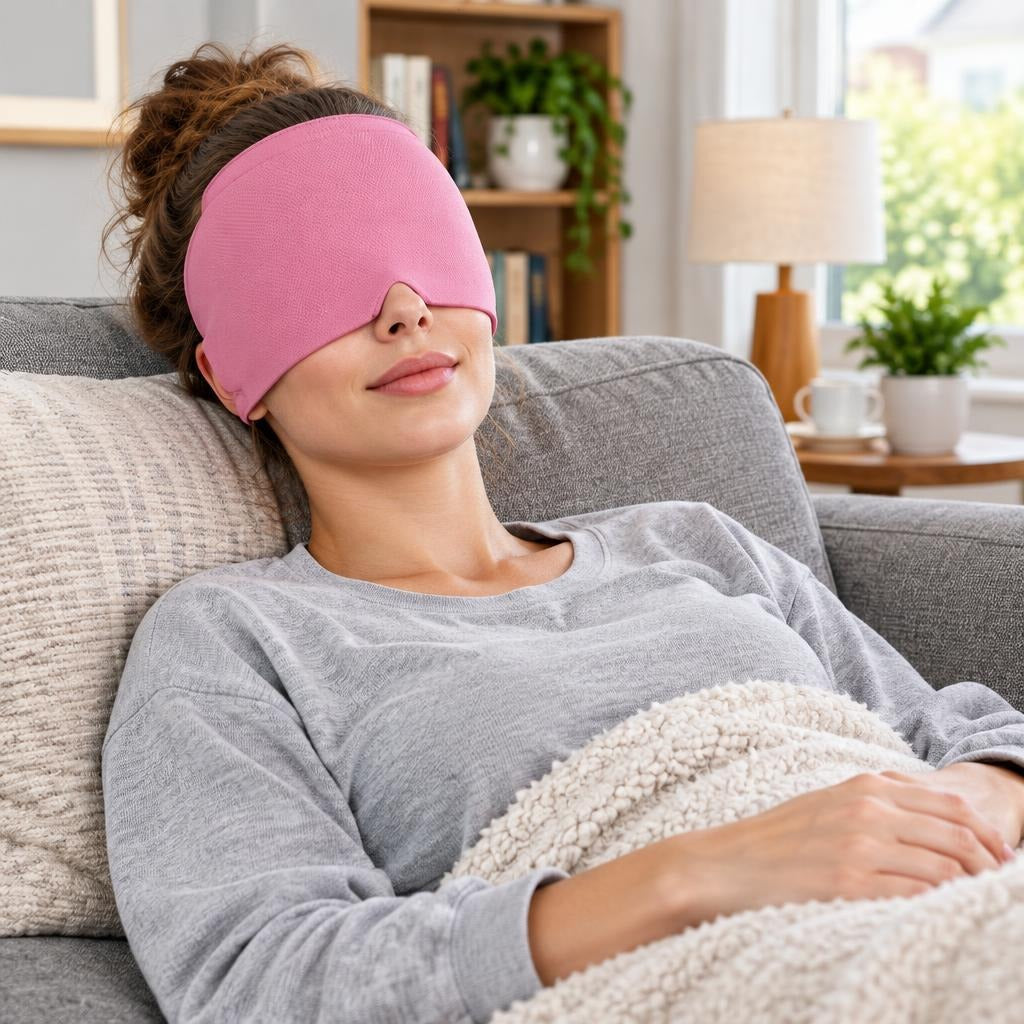 Reusable 3D Gel Ice Head Wrap - in everyday life