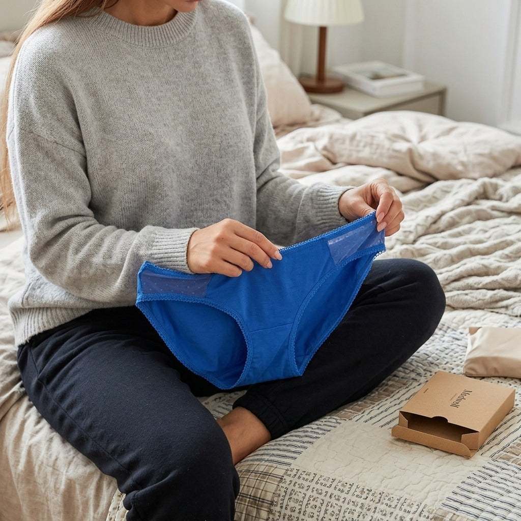 Reusable Bamboo Fiber Period Underwear - in use