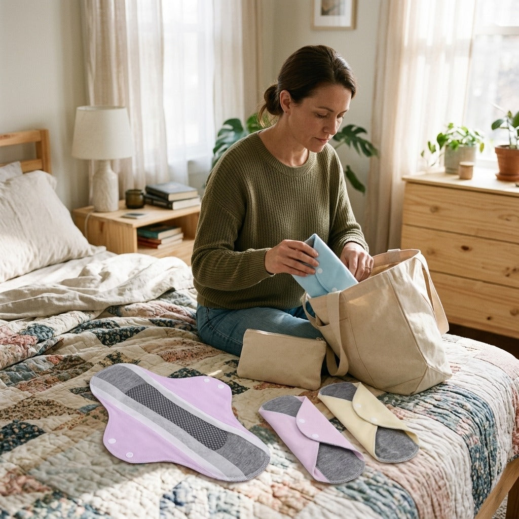 Reusable Incontinence Pads, Set of 4 - at home