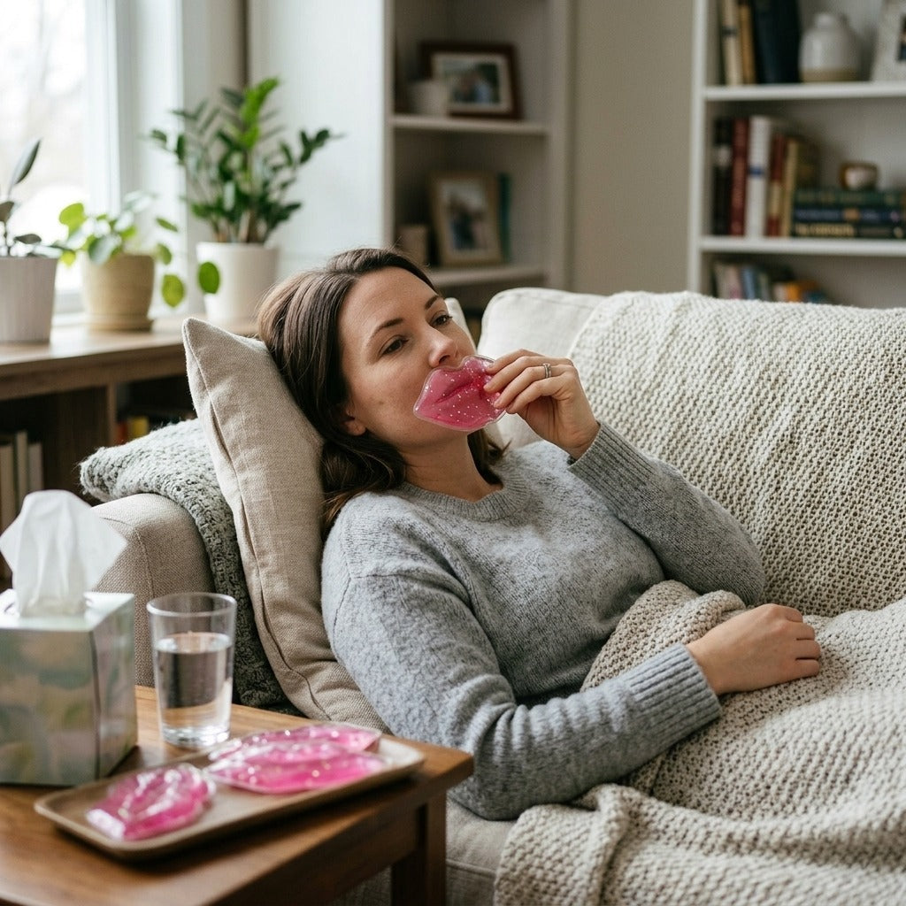 Reusable Lip Gel Cold Packs, 6-Piece Set - in everyday life
