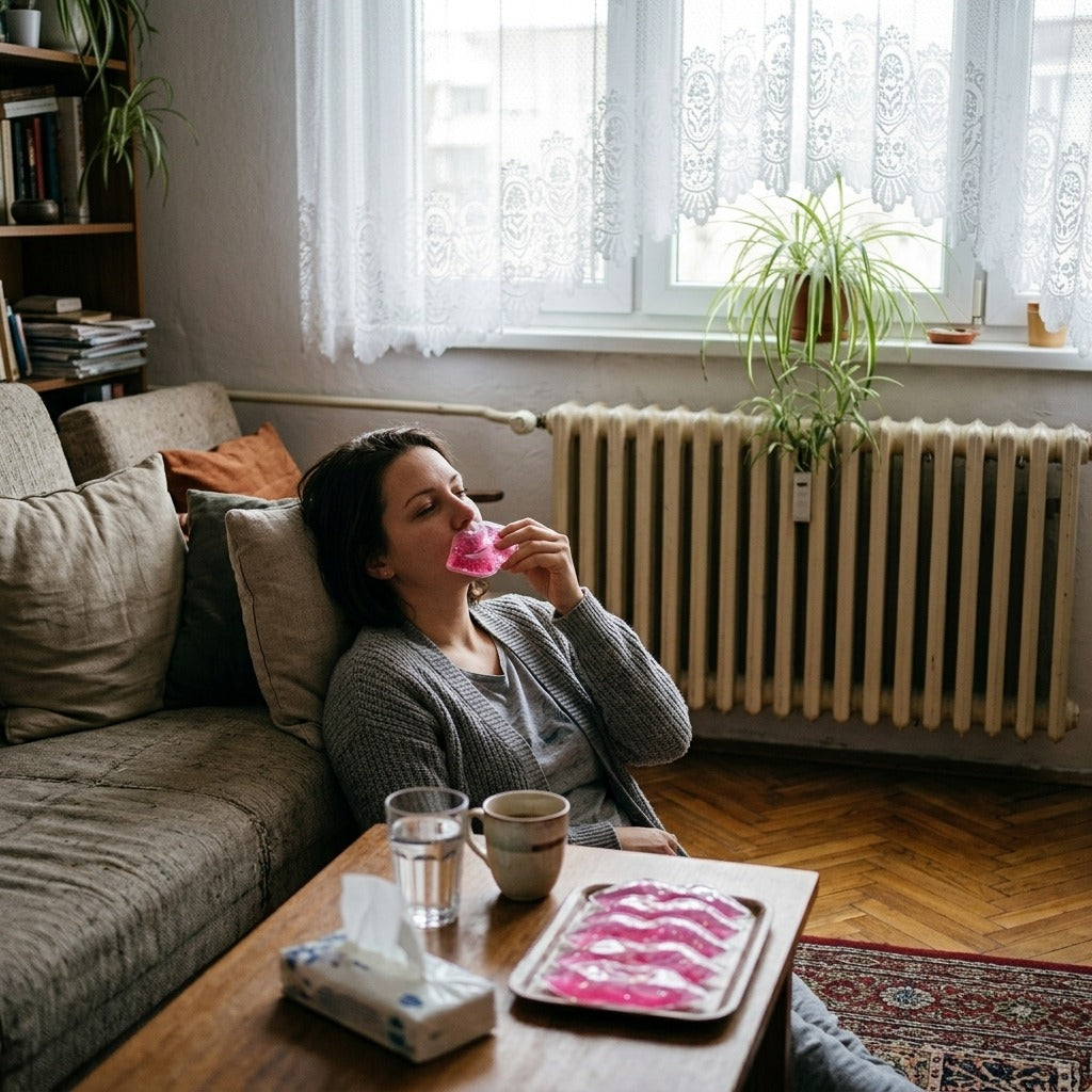Újrahasználható ajakzselé hűtőpárna, 6 darabos készlet - a mindennapokban