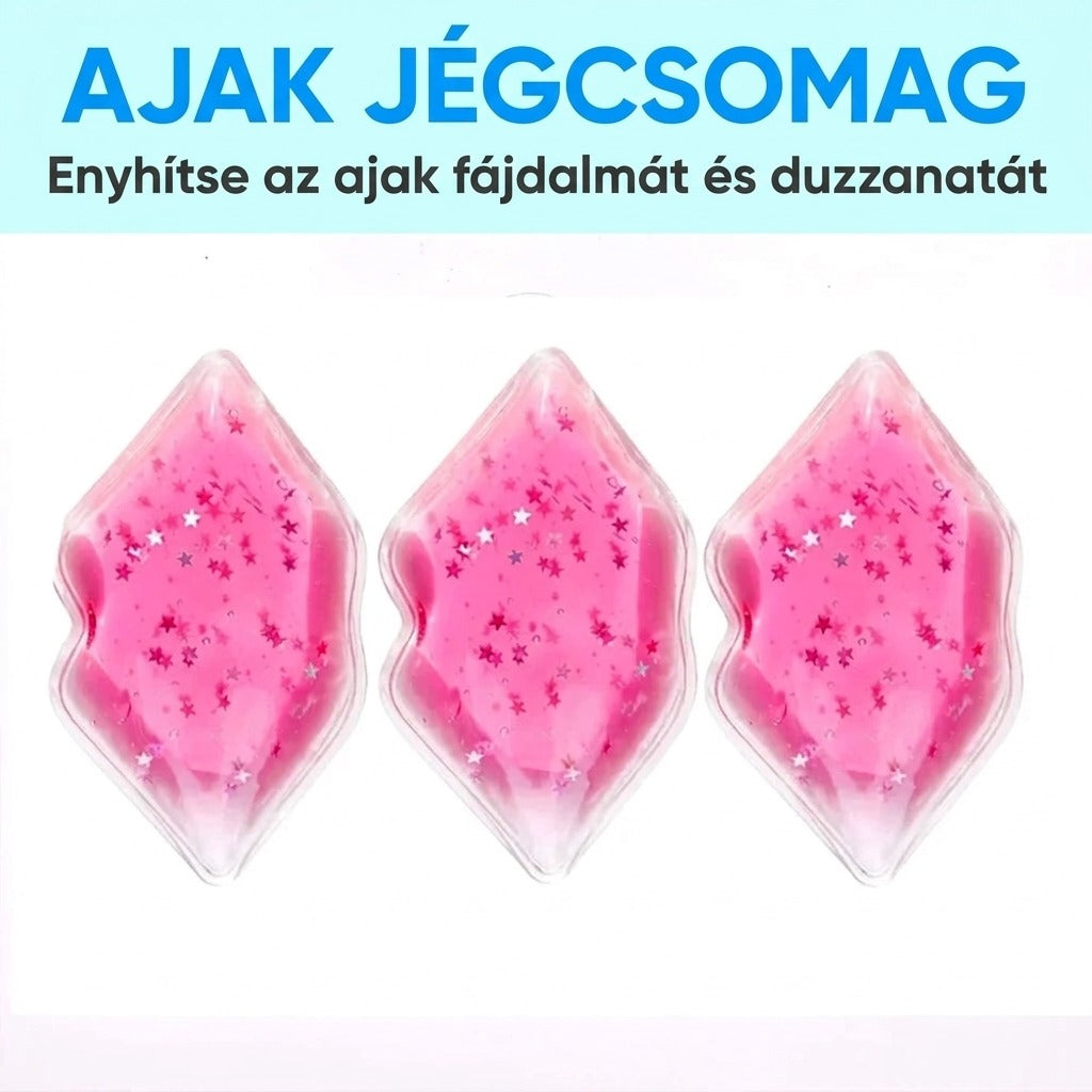 Újrahasználható ajakzselé hűtőpárna, 6 darabos készlet