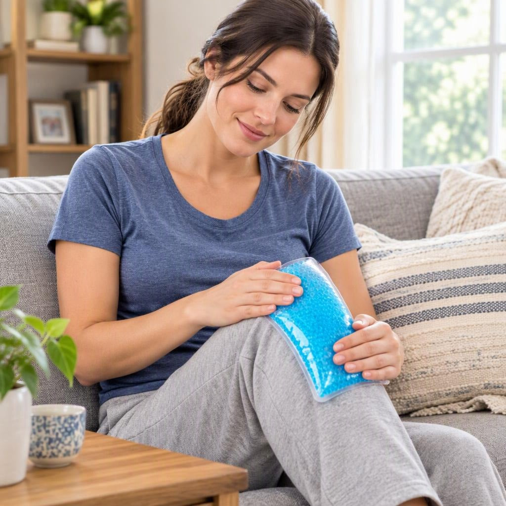 Reusable Soft Gel Ice Pack for Cold Compress - at home
