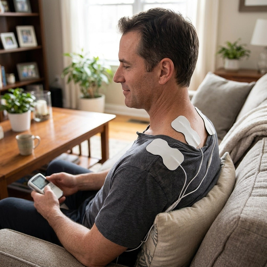 Reusable TENS EMS Electrode Pads with Conductive Gel - in everyday life