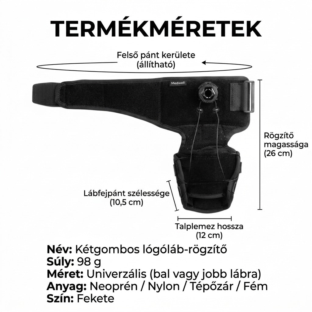 Forgógombos lábfej-emelő ortézis