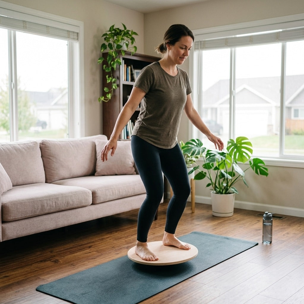 Round Wobble Balance Training Board - in everyday life
