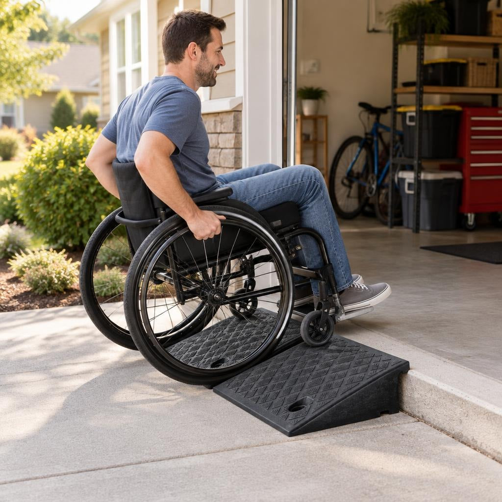 Rubber Curb Ramps, 2-Pack - at home