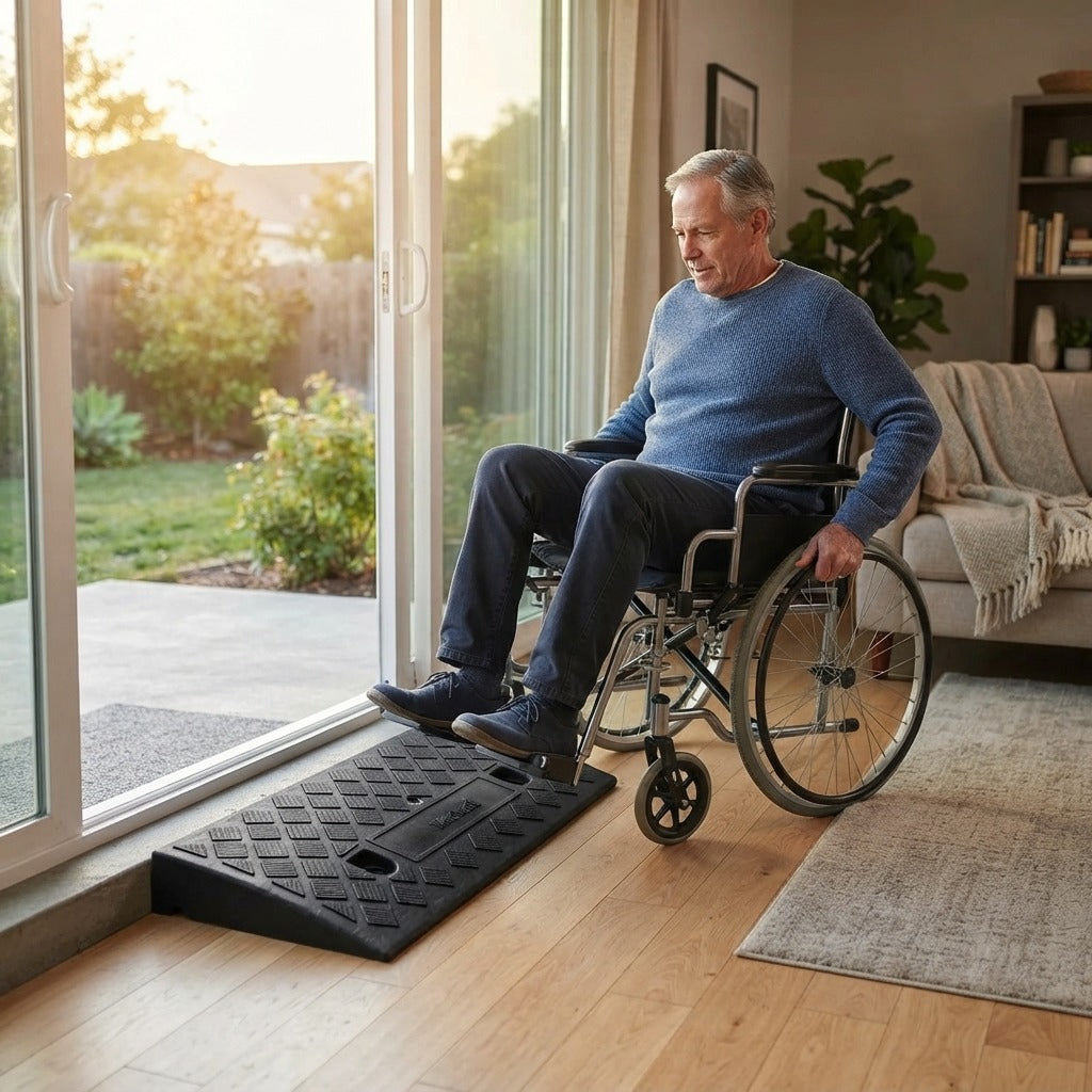 Rubber Non-Slip Threshold Ramp - at home