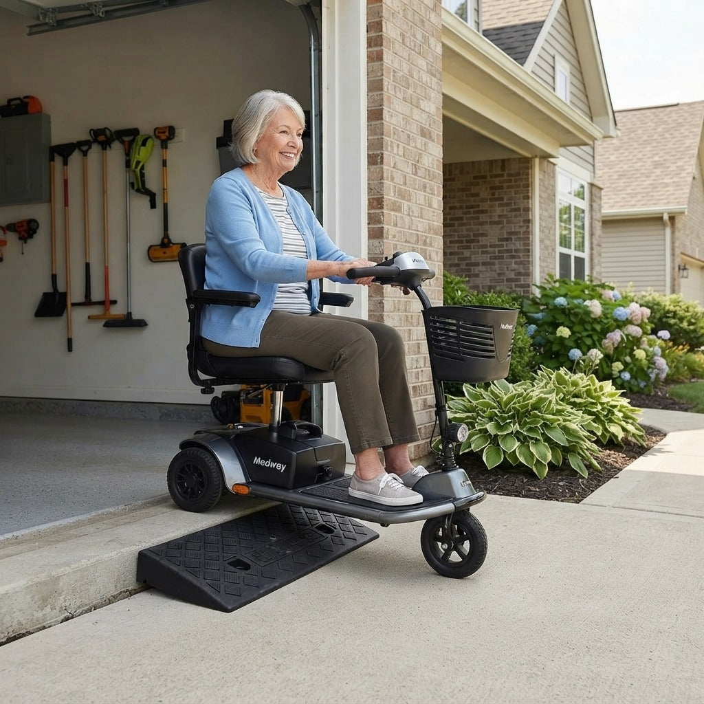 Rubber Non-Slip Threshold Ramp - in everyday life