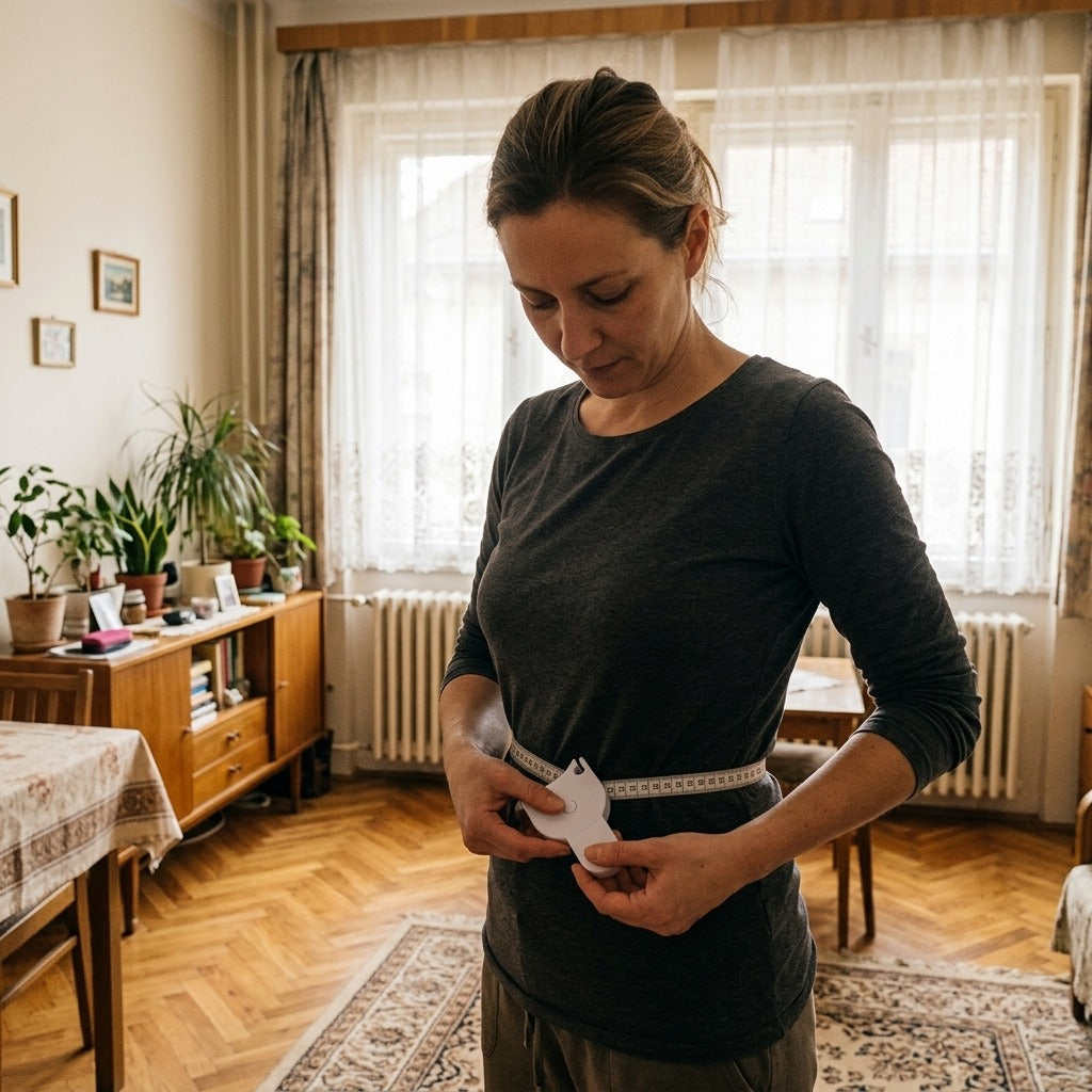 Önfeszítő testmérő szalag, 150 cm - otthon