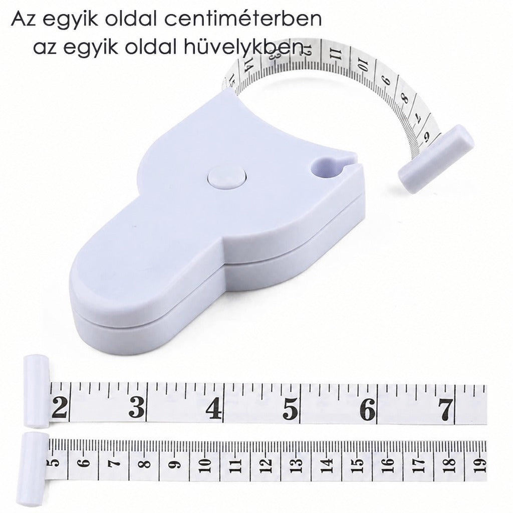 Önfeszítő testmérő szalag, 150 cm