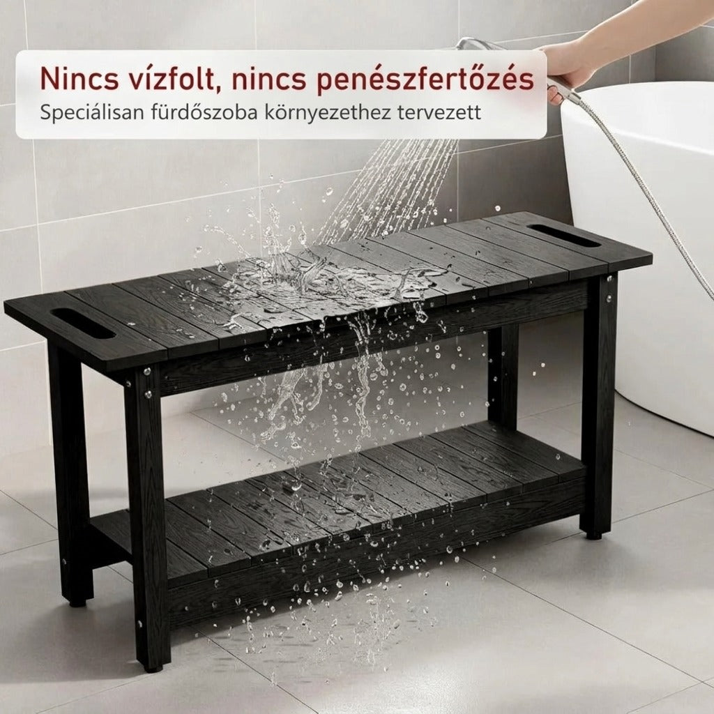Víztaszító fürdőszoba-emelő felület