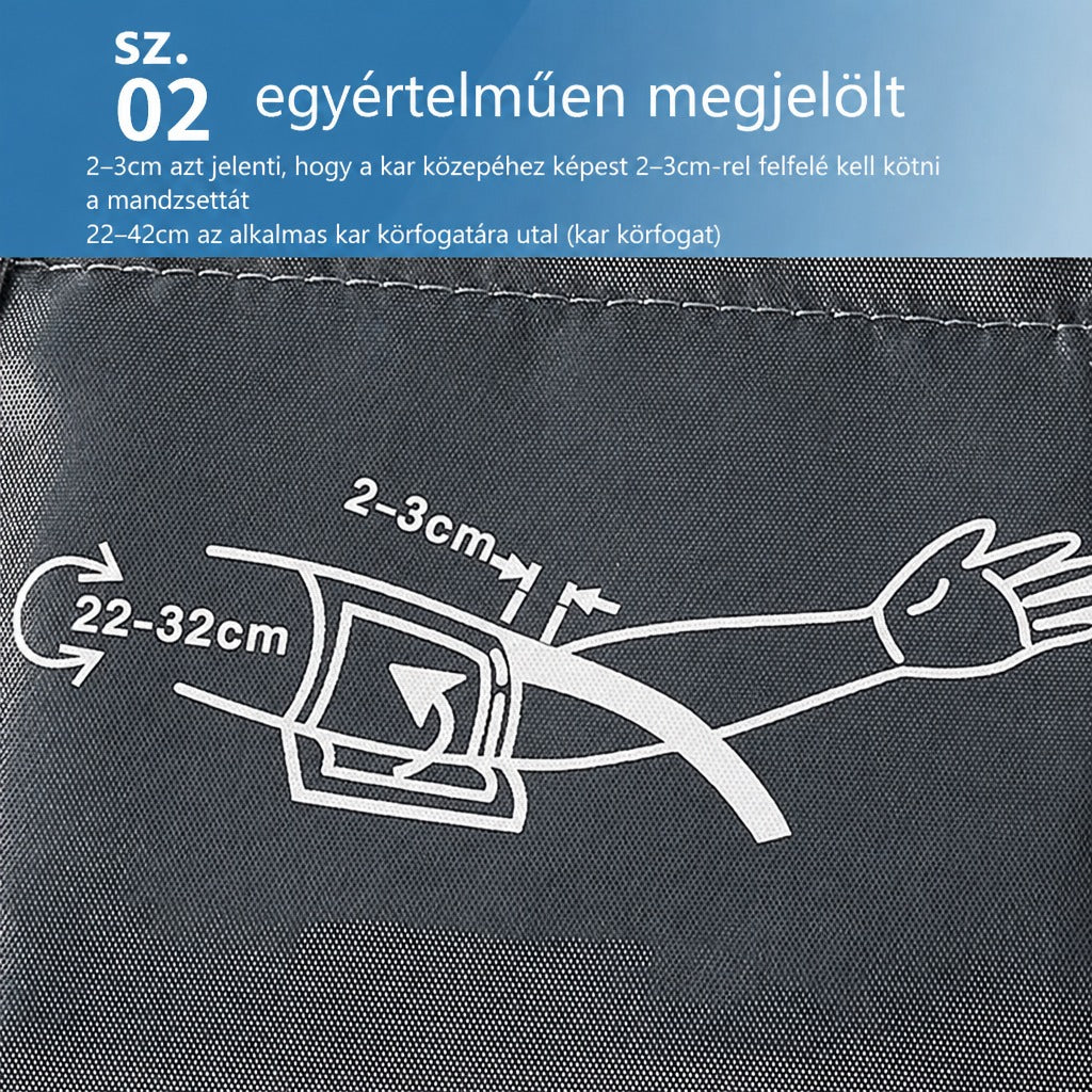 Egyszeres csöves felkaros vérnyomásmérő mandzsetta, 22–32 cm