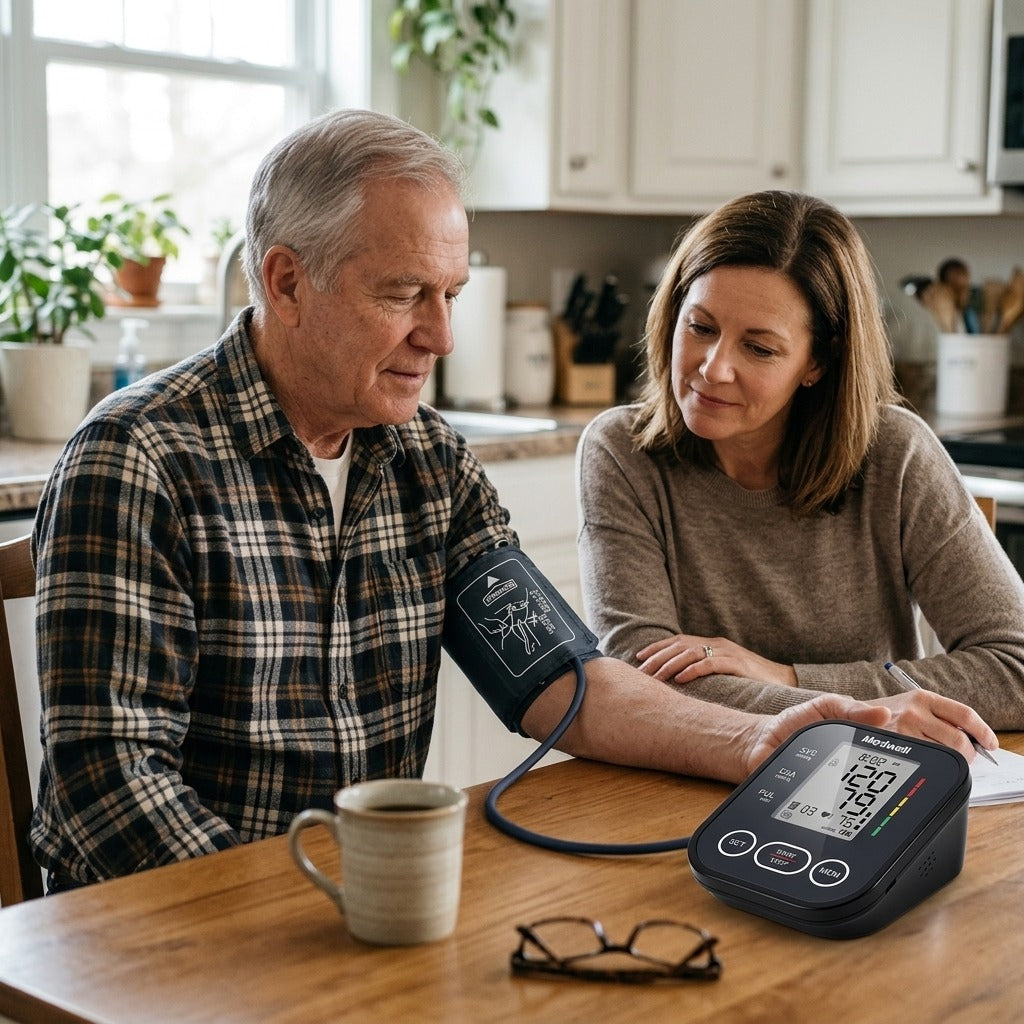 Medwell Digital Upper Arm Blood Pressure Monitor, Automatic - in everyday life