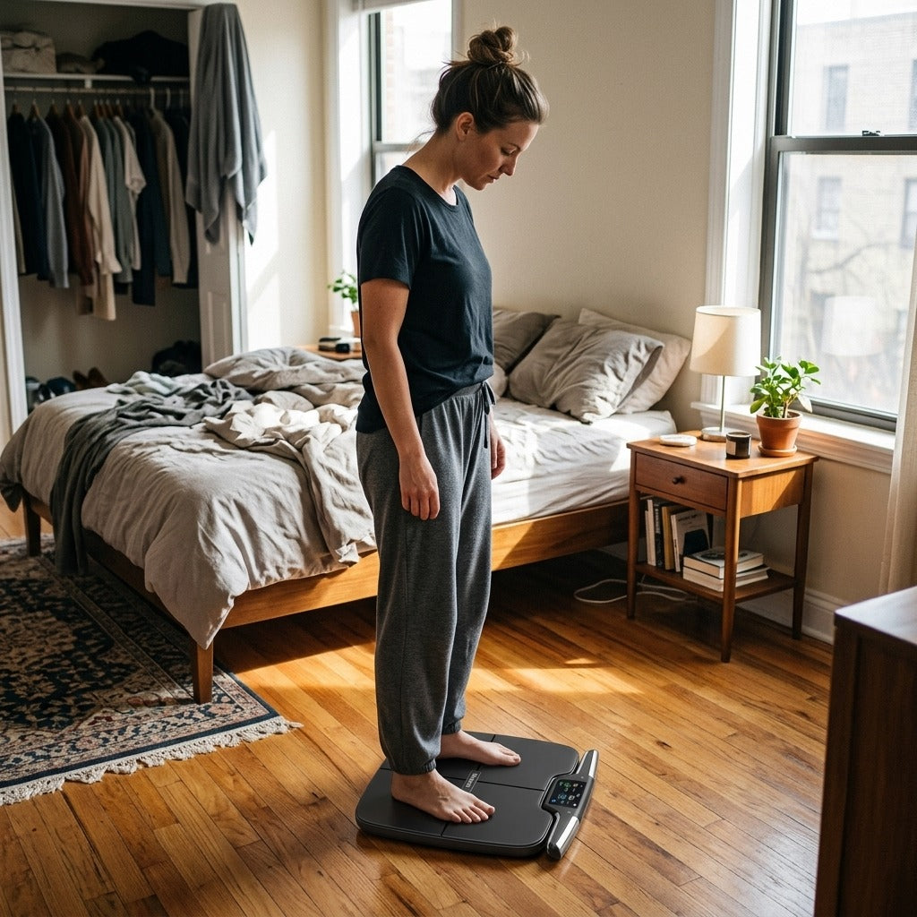 Smart Digital Body Weight Scale with WiFi and Bluetooth - at home