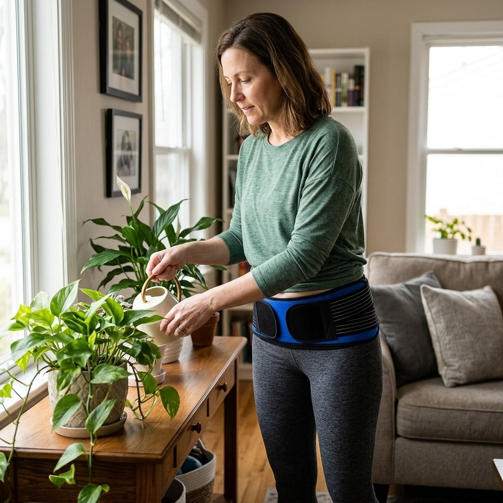 Soft-Shell Hip Support Brace - at home