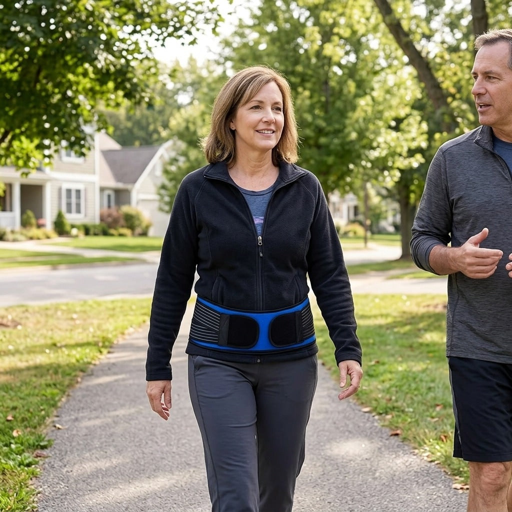 Soft-Shell Hip Support Brace - in everyday life