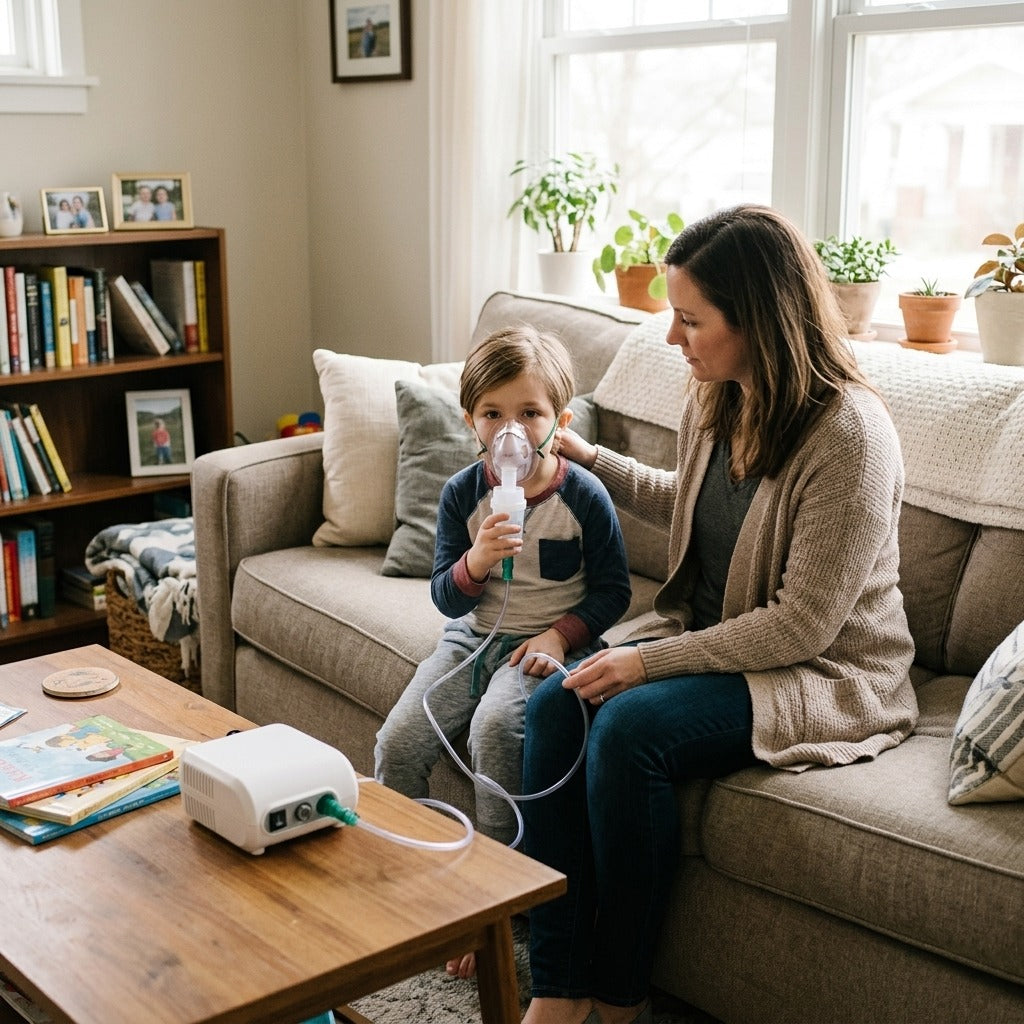 Soft Tube for Home Compressor Nebulizers - at home