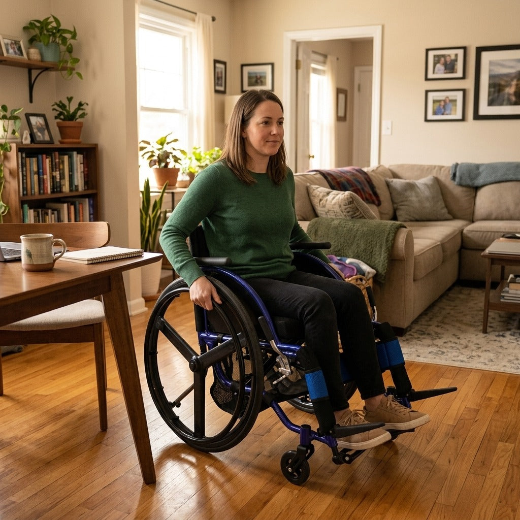 Sports and Leisure Wheelchair, 36 cm Seat Width - at home
