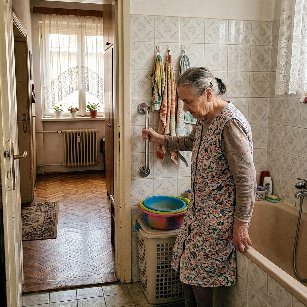 Rozsdamentes acél kapaszkodó fürdőszobába - otthon