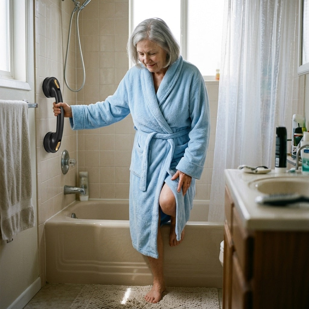 Suction Grab Bar for Bathtub and Shower - in everyday life