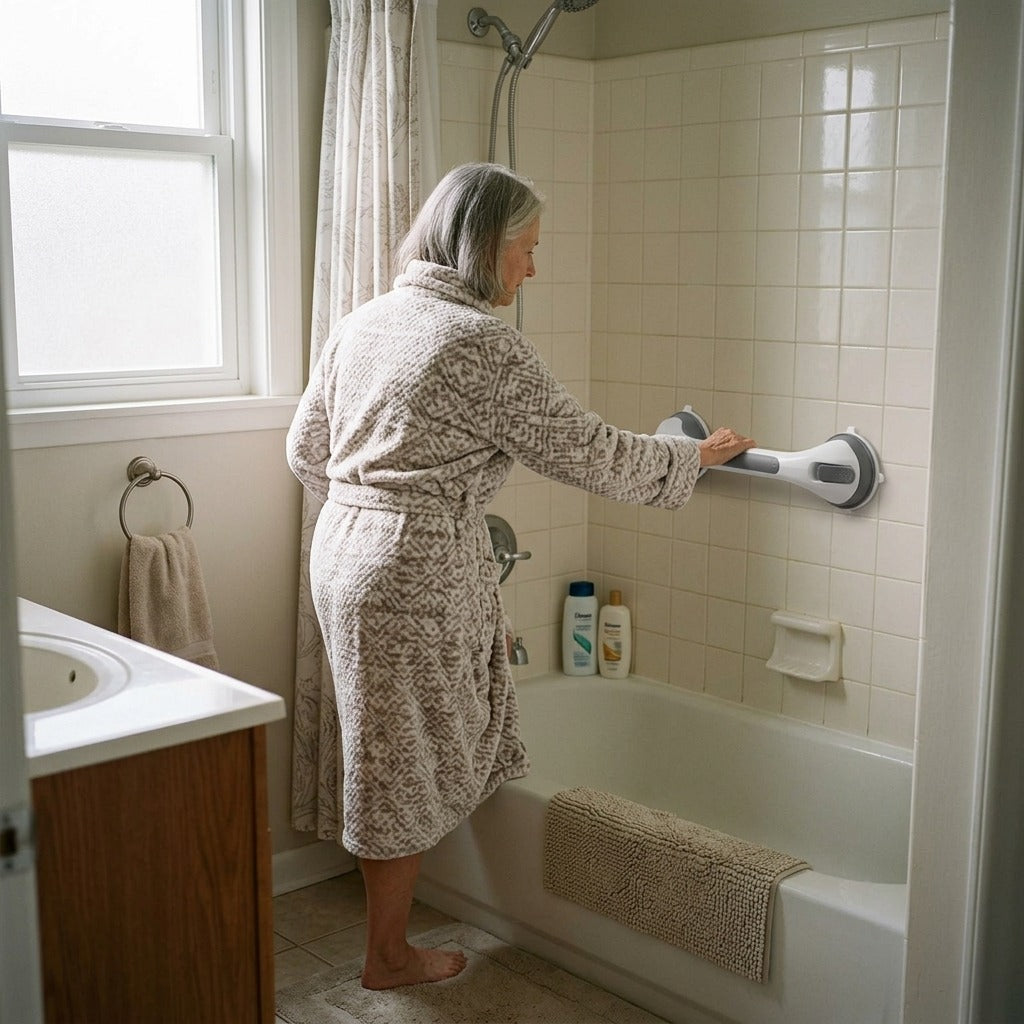 Medwell Suction Cup Shower Grab Bar - at home