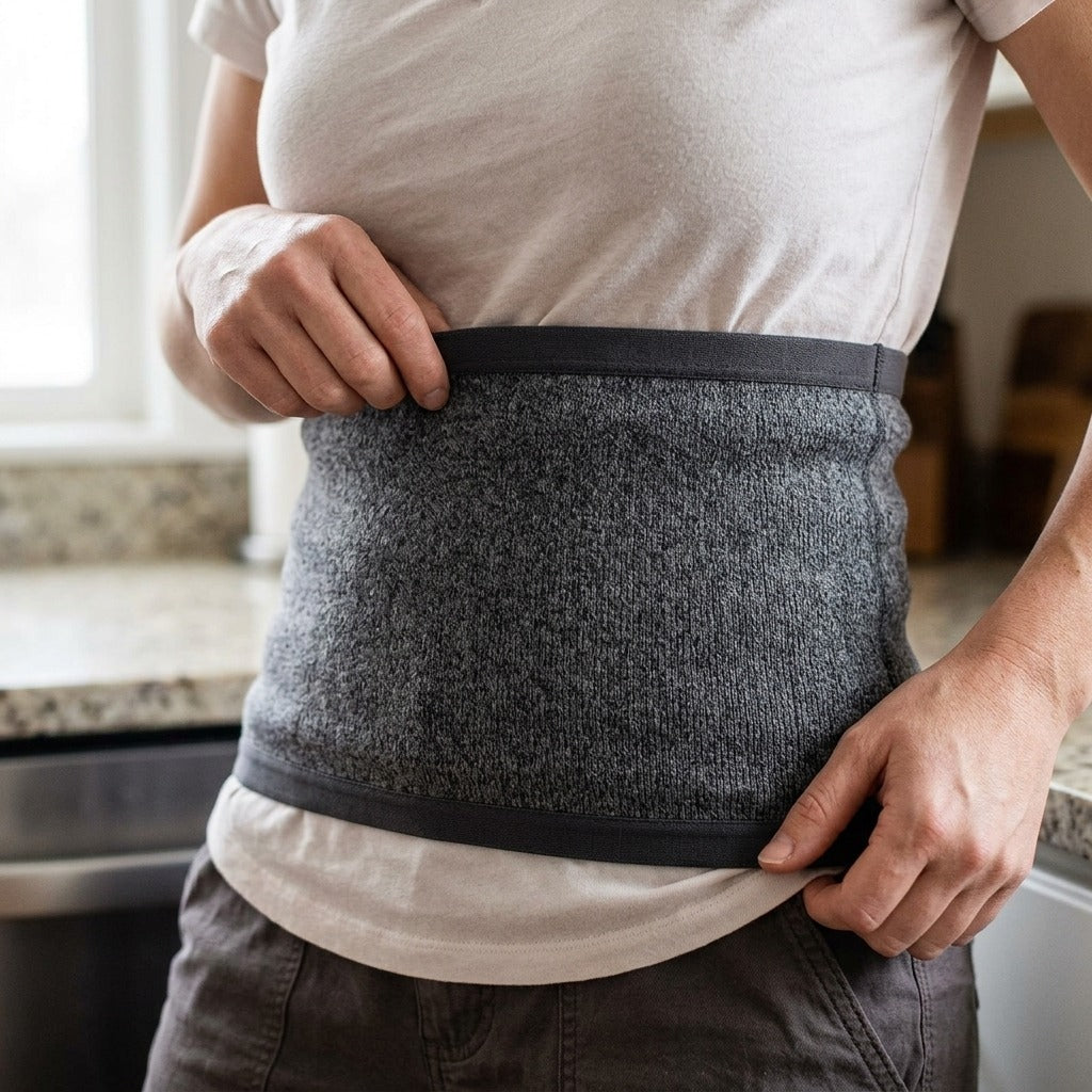 Thermal Waist Support Belt - in use