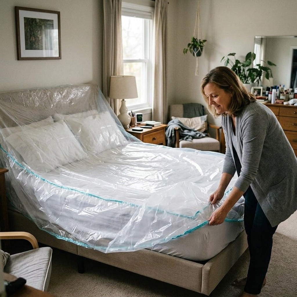 Transparent Disposable Waterproof Bed Cover - in everyday life