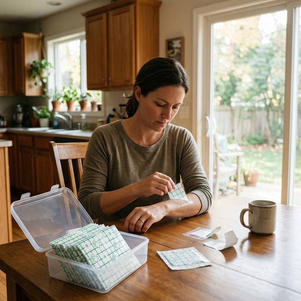 Transparent Waterproof Adhesive Patches - at home