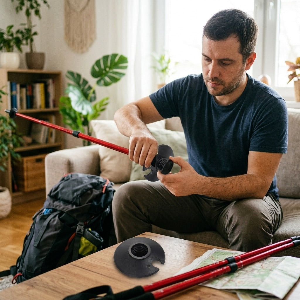 Trekking Pole Snow and Mud Baskets, Set of 2 - at home
