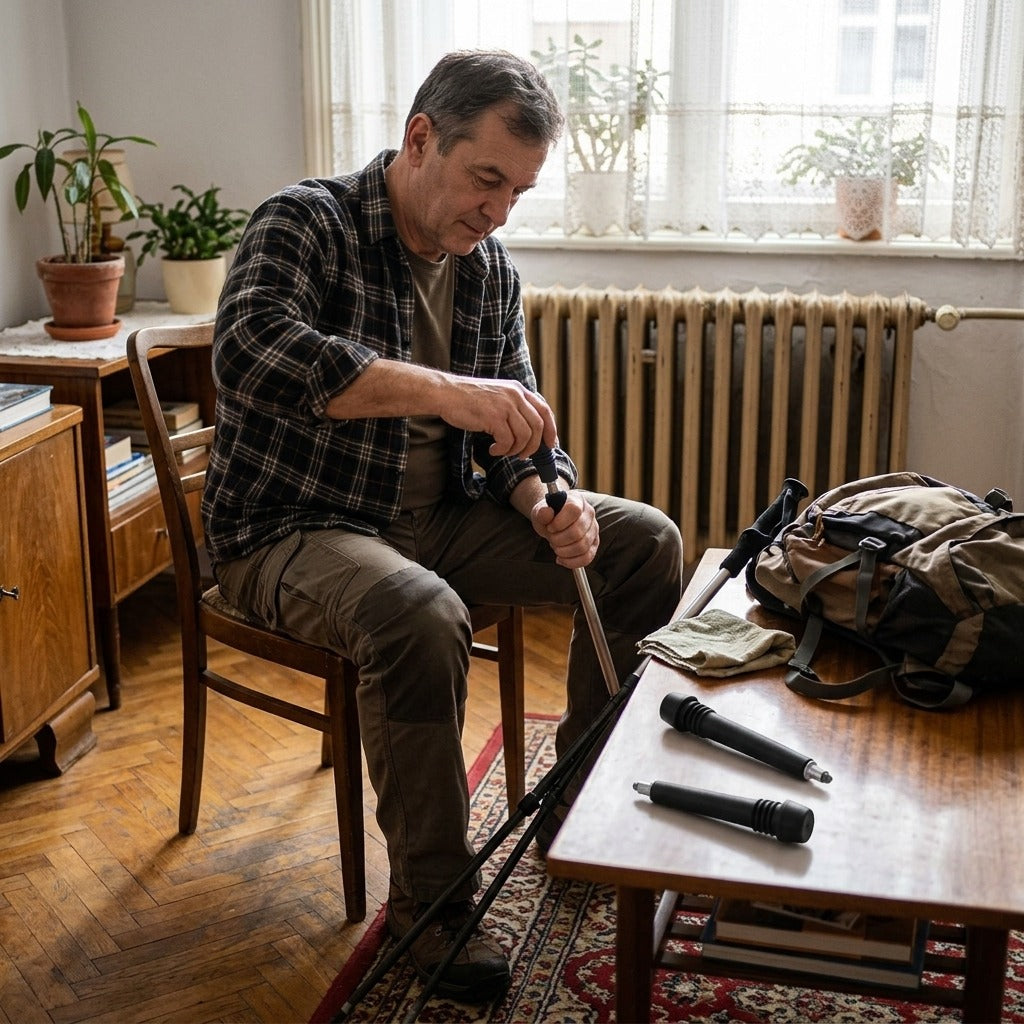 Volfrámacél túrabothegy, 2 darab - otthon