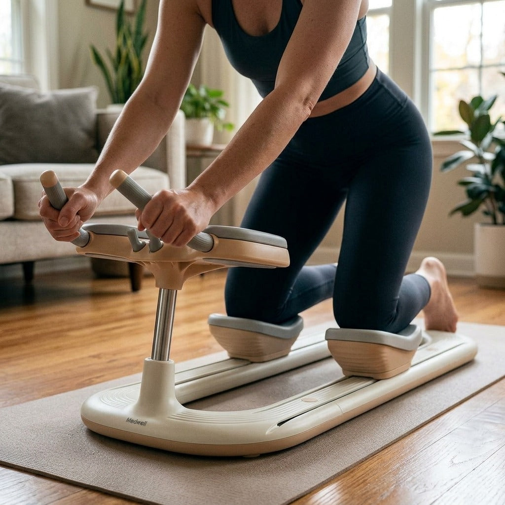 Twist Spine Stretcher for Home Back and Fitness Exercises - in use