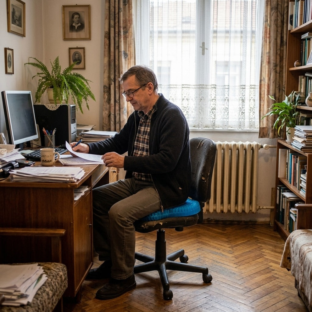 U alakú méhsejtmintás zselés ülőpárna - a mindennapokban