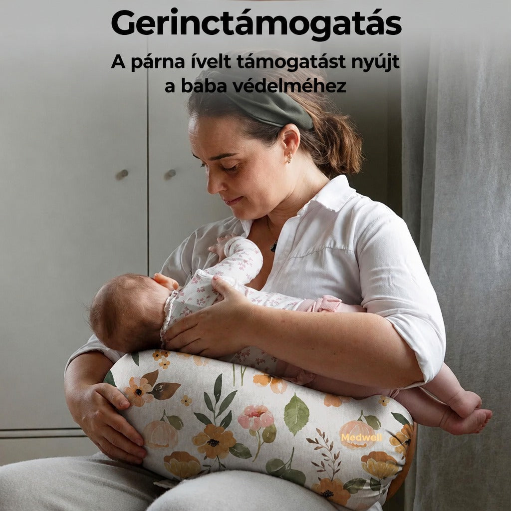 U alakú szoptatós párna levehető, mosható huzattal